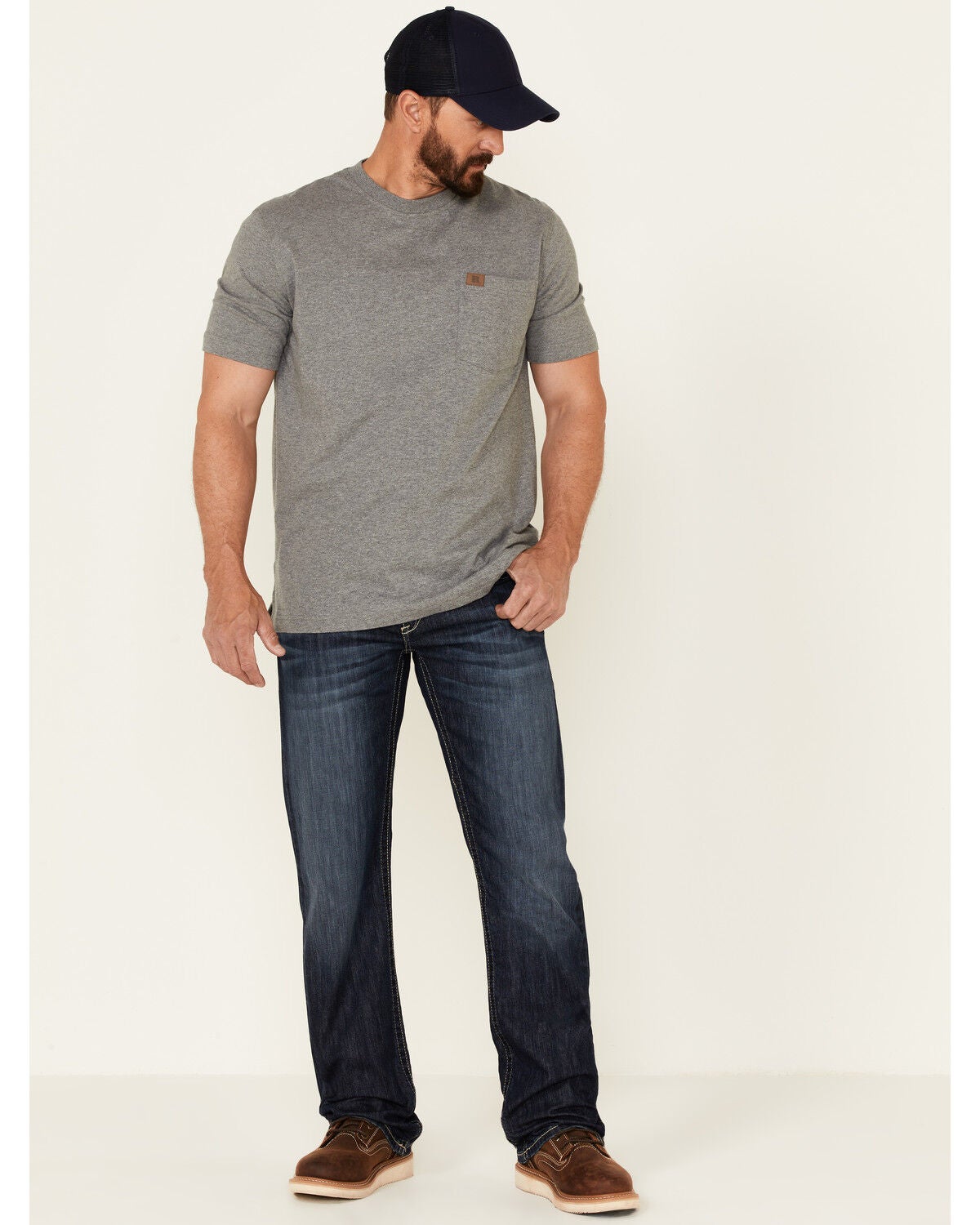 Image #1 - Ariat Men's FR M5 Billings Duralight Stretch Coltrane Straight Leg Work Jeans, Indigo, hi-res
