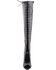 Image #5 - Milwaukee Leather Women's Open Toe Front Knee High Boots - Round Toe, Black, hi-res