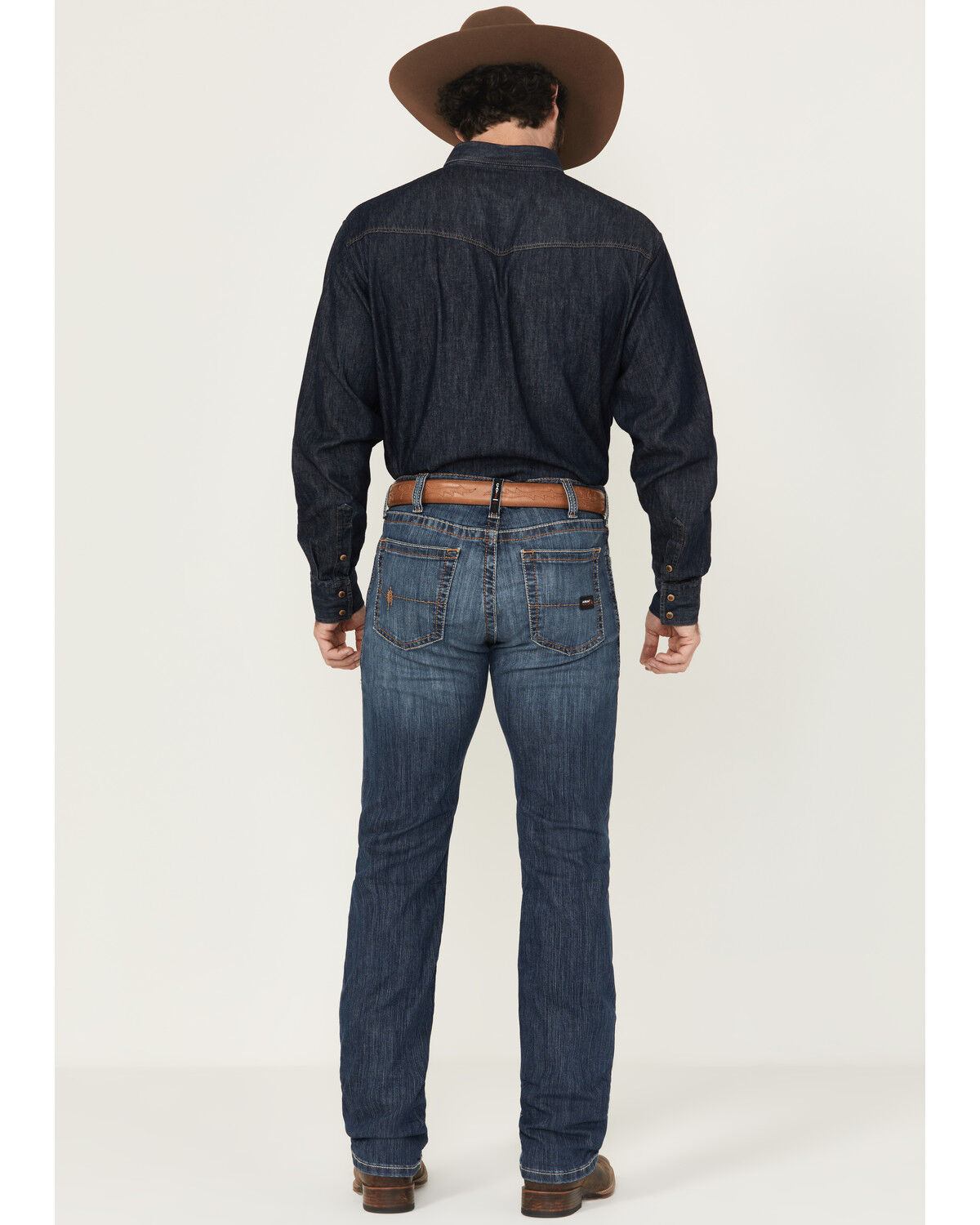 Image #3 - Ariat Men's FR M7 Slim Duralight Stretch Basic Straight Jeans, Indigo, hi-res
