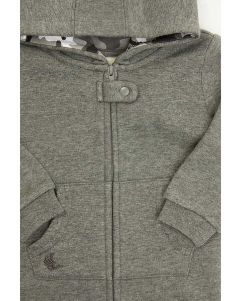 Image #2 - Cody James Infant Boys' Hooded Coveralls, Charcoal, hi-res