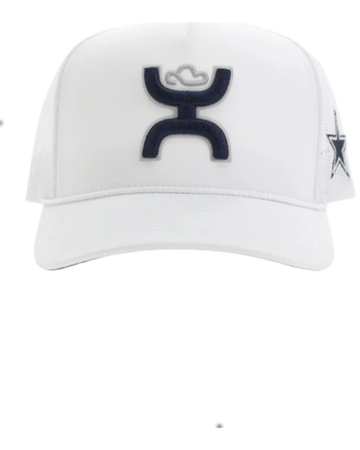 Image #3 - Hooey Men's Dallas Cowboys Logo Trucker Cap, White, hi-res