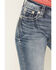 Image #4 - Miss Me Women's Medium Wash Mid Rise Cow Skull Pocket Bootcut Stretch Denim Jeans, Medium Wash, hi-res