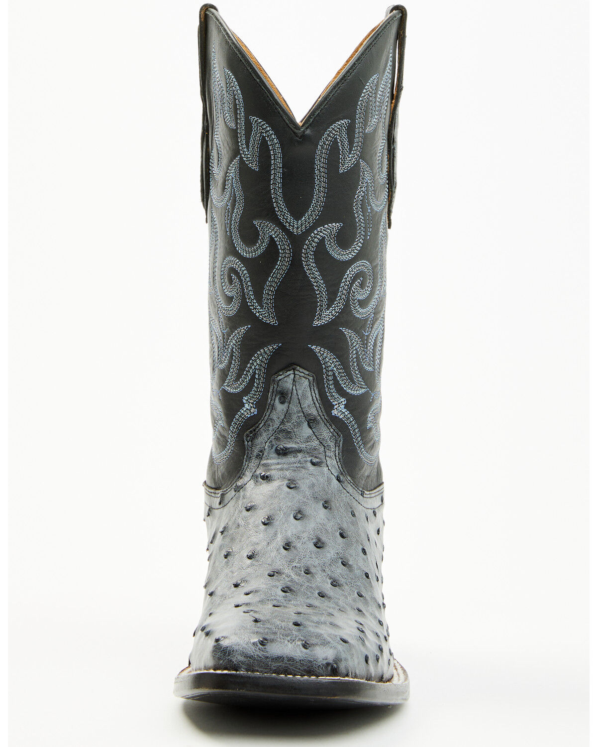 Image #4 - Cody James Men's Exotic Full Quill Ostrich Western Boots - Broad Square Toe, Grey, hi-res