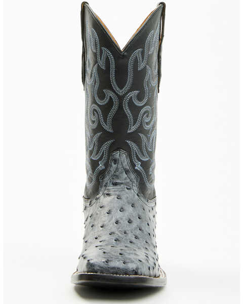 Image #4 - Cody James Men's Exotic Full Quill Ostrich Western Boots - Broad Square Toe , Grey, hi-res