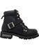 Image #8 - Ad Tec Women's 6" Lace Zipper Biker Boots - Soft Toe, Black, hi-res