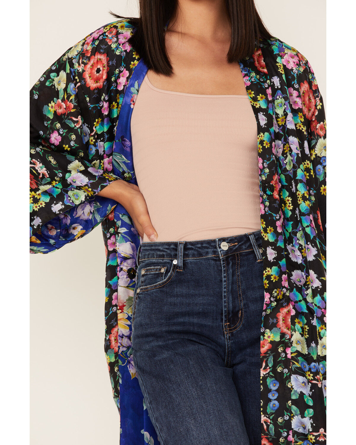 Image #3 - Johnny Was Women's Ella Floral Reversible Kimono, No Color, hi-res