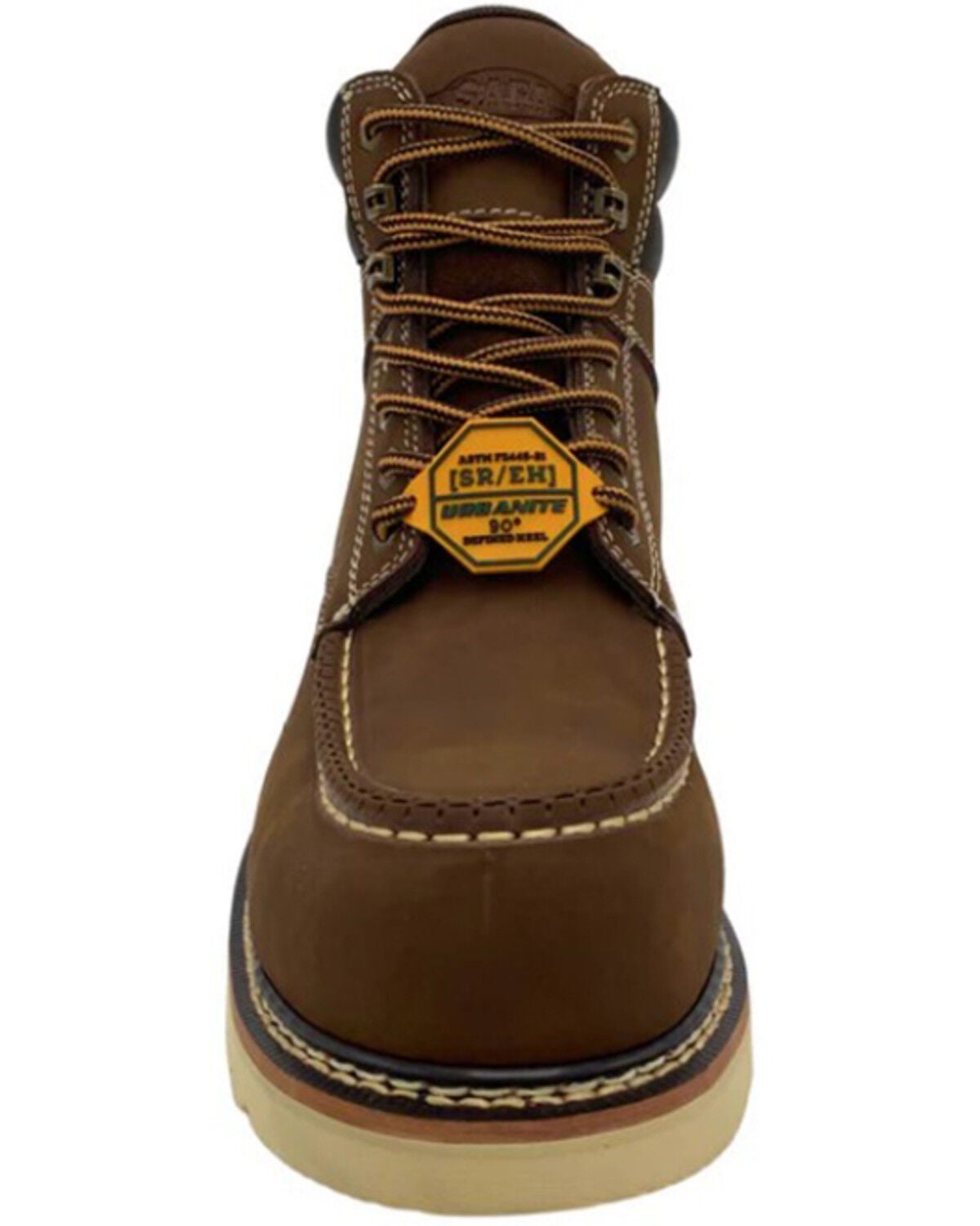 Image #3 - AdTec Men's 6" Moc Work Boots - Composite Toe, Brown, hi-res
