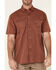Image #3 - Ariat Men's Henna Solid Rebar Washed Twill Short Sleeve Button Down Work Shirt, Brown, hi-res