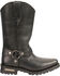 Image #3 - Milwaukee Leather Men's 11" Western Style Harness Boots - Square Toe, Black, hi-res