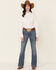 Image #3 - Wrangler Women's Solid Long Sleeve Rhinestone Snap Western Shirt, White, hi-res