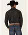 Rough Stock By Panhandle Men's Tonal Southwestern Print Long Sleeve Snap Western Shirt , Charcoal, hi-res