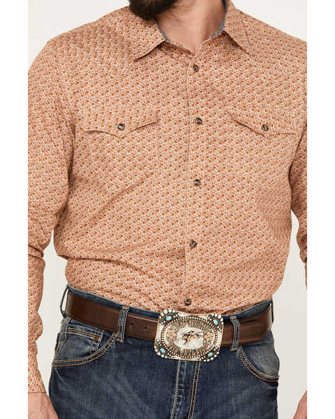 Image #3 - Cody James Men's Dixie Floral Print Long Sleeve Western Pearl Snap Shirt, Oatmeal, hi-res