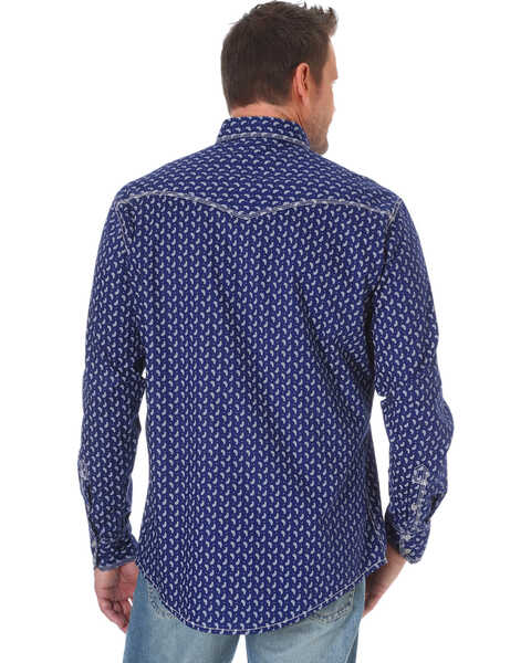 Image #3 - Wrangler 20X Men's Advanced Comfort Geo Print Long Sleeve Western Shirt , , hi-res