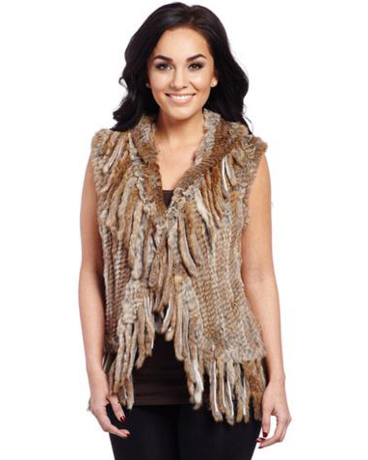 rabbit fur vest