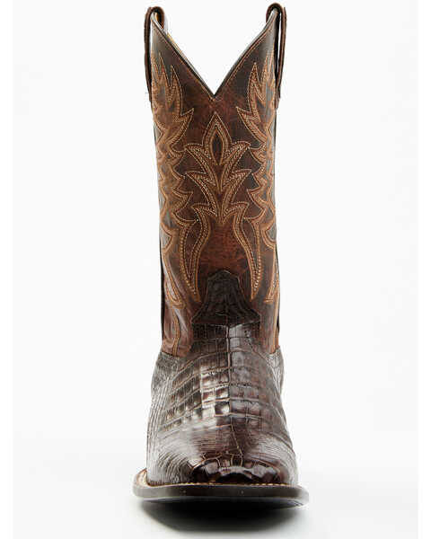 Image #4 - Cody James Men's Exotic Caiman Belly Western Boots - Broad Square Toe, Brown, hi-res