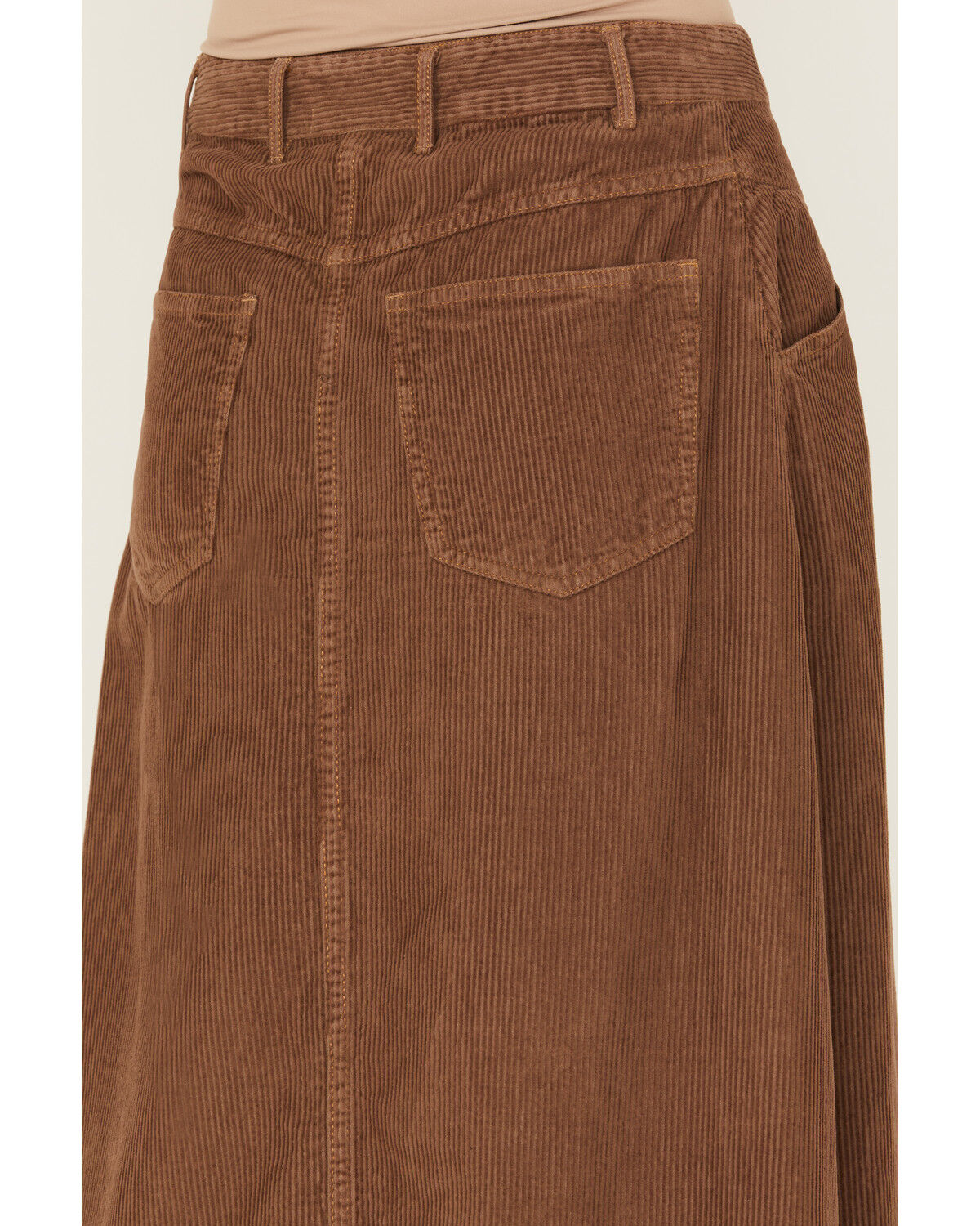 Image #4 - Free People Women's Come As You Are Corduroy Maxi Skirt, Chocolate, hi-res