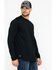 Image #3 - Hawx Men's Logo Crew Long Sleeve Work T-Shirt - Tall, Black, hi-res