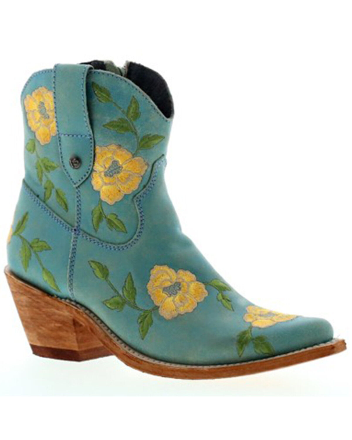Image #1 - Liberty Black Women's Adela Rose Embroidery Fashion Booties - Snip Toe, Blue, hi-res