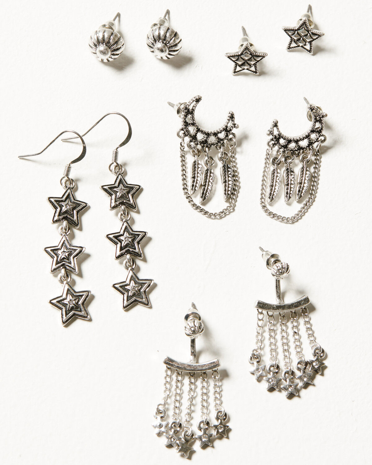 Image #1 - Idyllwind Women's 5-piece Silver Fleetwood Earrings Set, Silver, hi-res