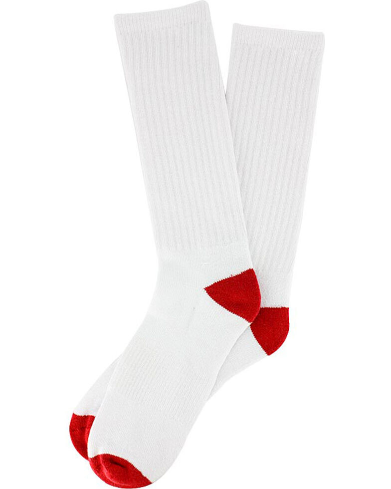 Boot Barn Boys' Crew Sock 3 Pack, White, hi-res