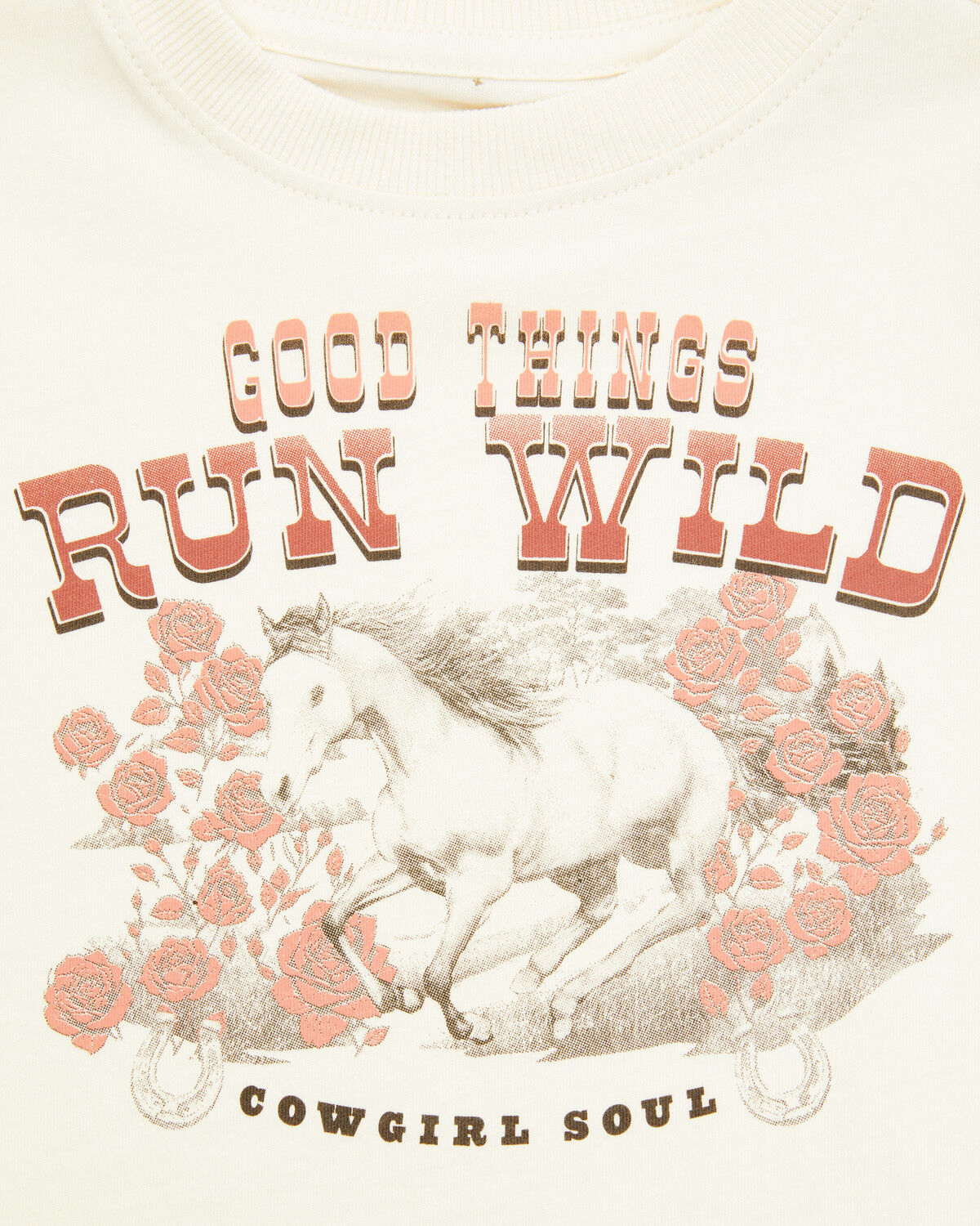 Image #2 - Shyanne Toddler Girls' Good Times Run Wild Short Sleeve Fringe Graphic Tee, Off White, hi-res