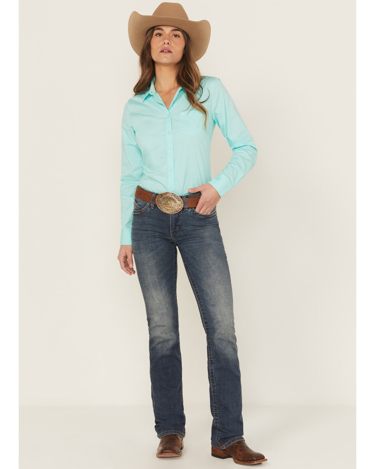 Image #1 - Wrangler Women's Medium Willow Riding Jeans, Blue, hi-res
