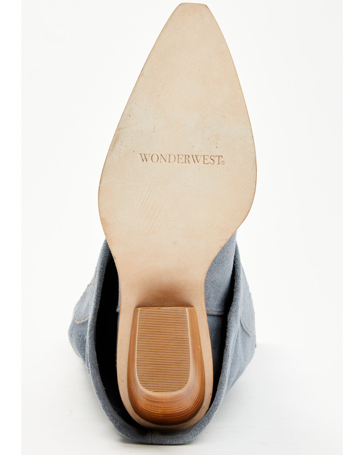Image #7 - Wonderwest Women's Zendaya Tall Suede Western Boots - Snip Toe, Blue, hi-res