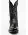 Image #4 - Dan Post Men's 12" Exotic Ostrich Leg Western Boots - Square Toe , Black, hi-res