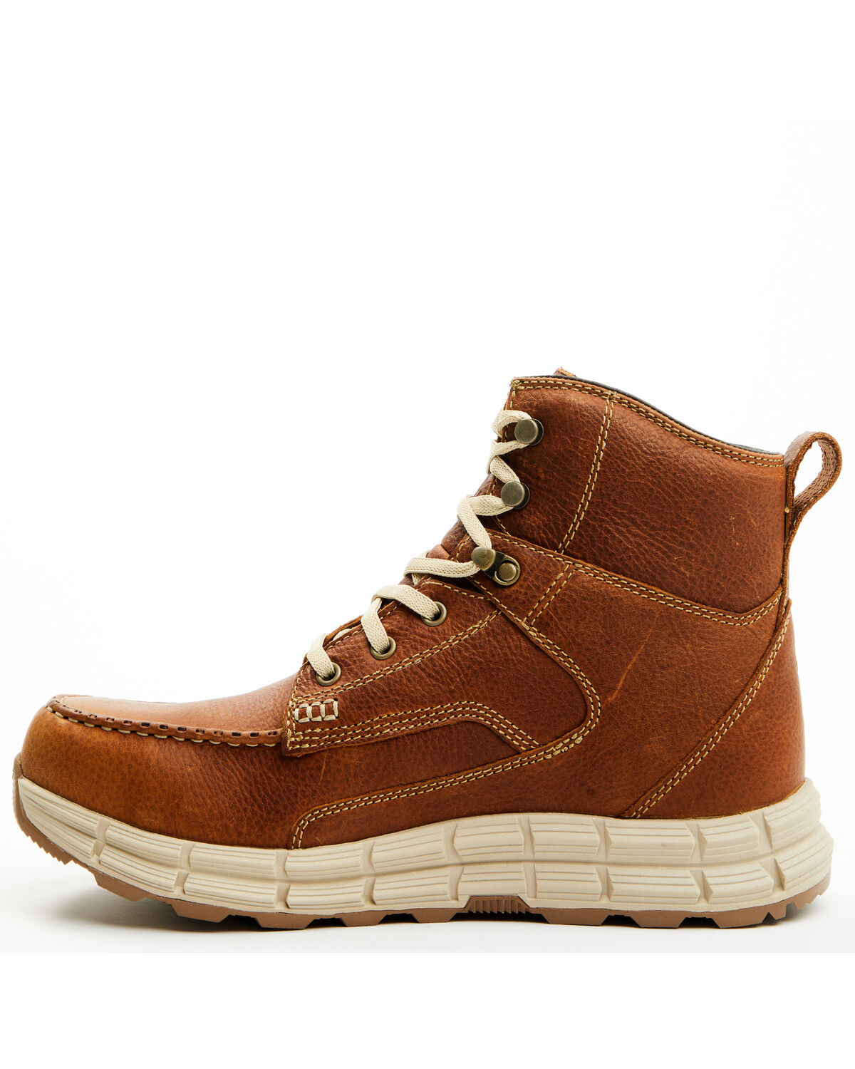 Image #3 - Hawx Men's 6" Athletic Wedge Moc Work Boots - Composite Toe, Brown, hi-res