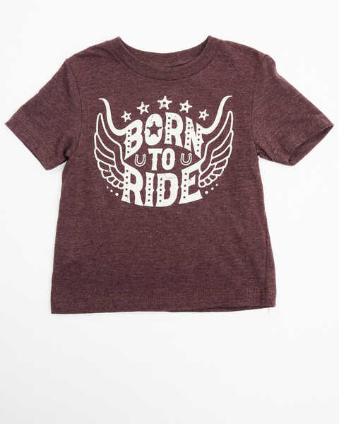 Cody James Toddler Boys' Born To Ride Short Sleeve Graphic Tee, Burgundy, hi-res