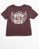 Image #1 - Cody James Toddler Boys' Born To Ride Short Sleeve Graphic Tee, Burgundy, hi-res
