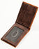 Image #3 - Cody James Men's Longhorn Concho Tooled Leather Bifold Wallet, Brown, hi-res