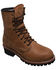 Ad Tec Men's 9" Waterproof Logger Work Boots - Soft Toe, Brown, hi-res