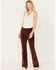Image #1 - Wrangler Retro Women's Corduroy High Rise Stretch Trouser Jeans, Brown, hi-res