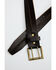 Image #2 - Brothers and Sons Men's Center Bump Double Prong Belt, Dark Brown, hi-res