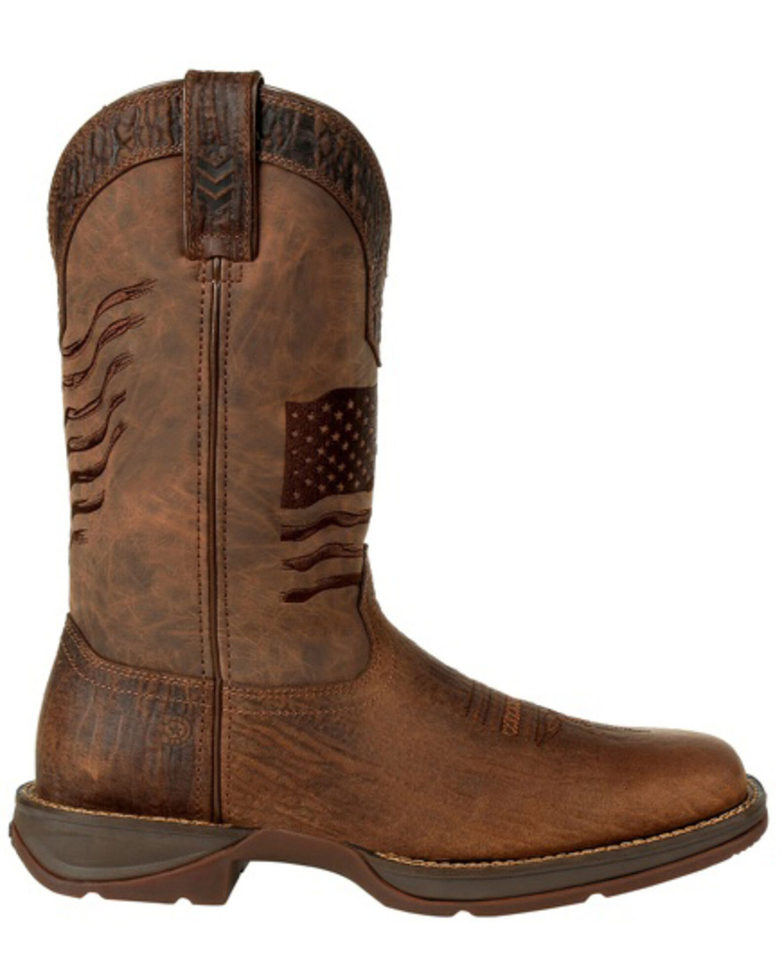 Durango Men s Rebel Brown Flag Western Performance Boots Square Toe Sheplers