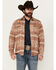 Image #1 - Wrangler Retro Men's Southwestern Print Long Sleeve Snap Western Shirt Jacket, Lt Brown, hi-res