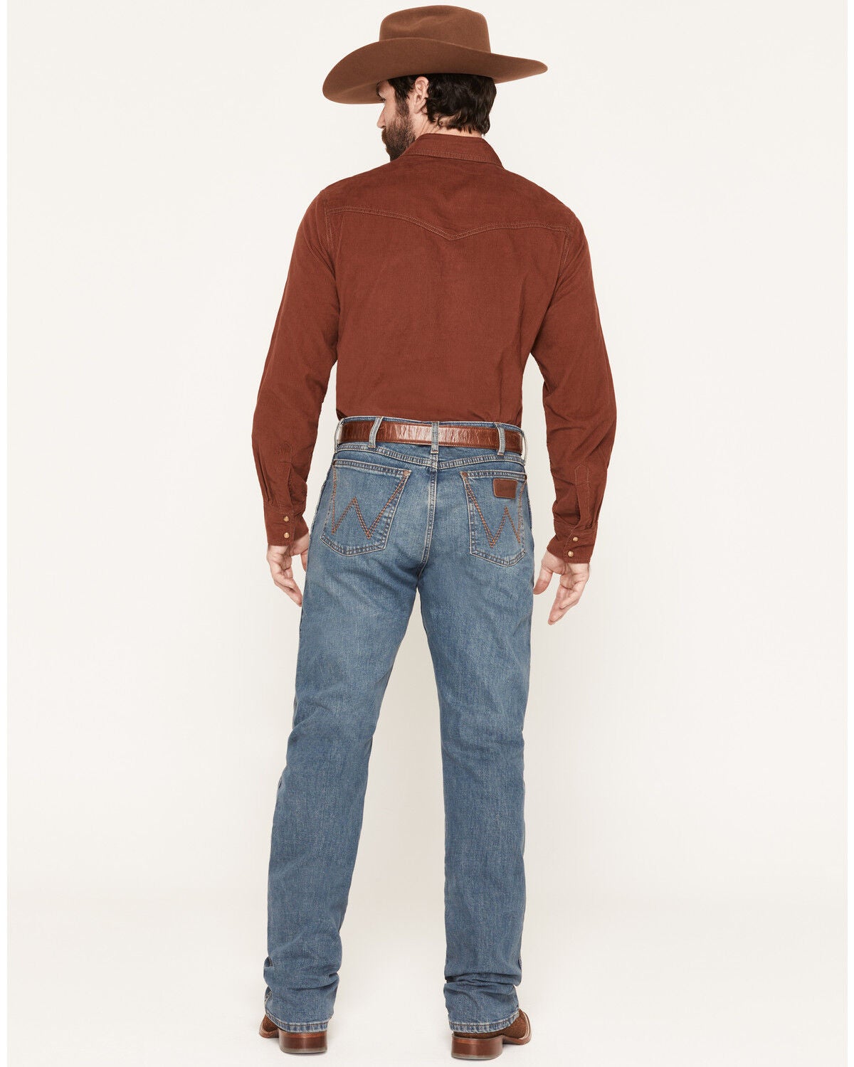 Image #3 - Wrangler Retro Men's 77MWZ Wes Medium Wash Slim Bootcut Stretch Denim Jeans, Medium Wash, hi-res