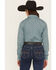 Image #4 - Cinch Women's Geo Print Long Sleeve Button-Down Western Shirt, Blue, hi-res