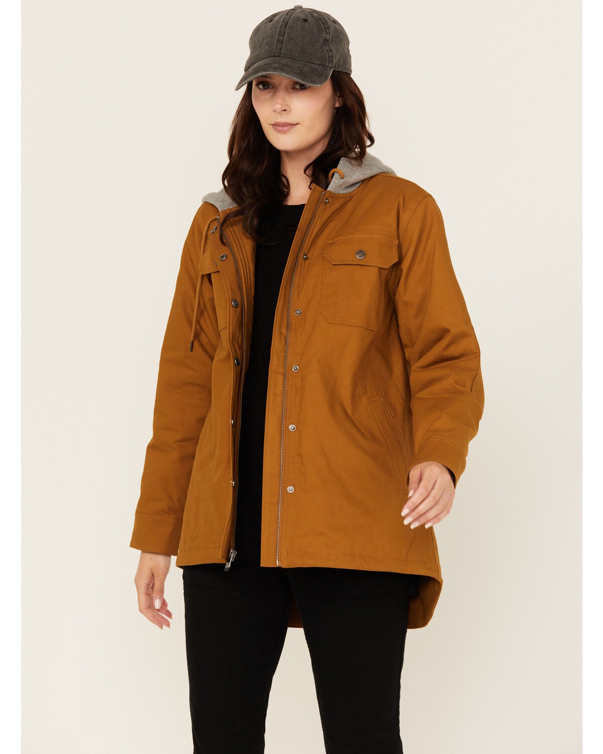 Lucky Brand Workwear Women's Canvas Jacket, Bronze, hi-res