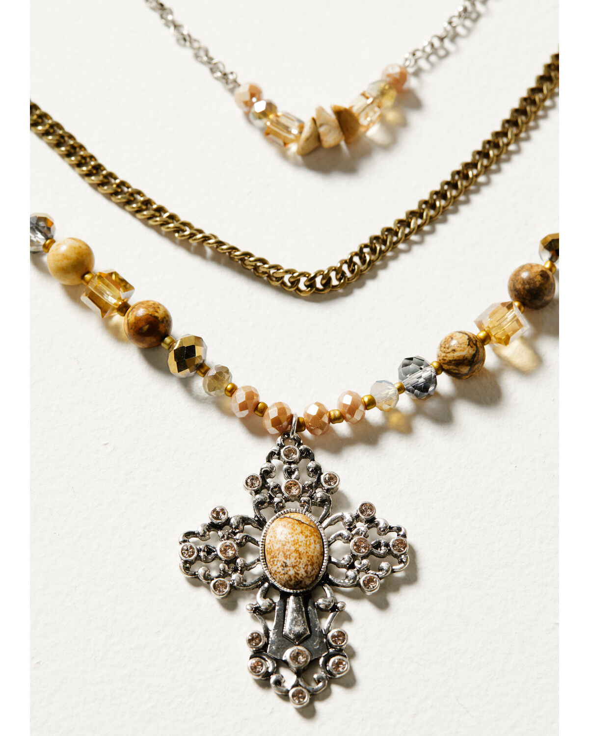 Image #2 - Shyanne Women's Champagne Chateau Cross Jewelry Set - 2 Piece, Multi, hi-res