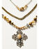 Image #2 - Shyanne Women's Champagne Chateau Cross Necklace & Earrings Set, Multi, hi-res