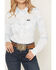 Image #2 - Wrangler Retro Women's Horse Print Long Sleeve Snap Western Shirt, White, hi-res