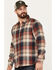Image #2 - North River Men's Plaid Print Long Sleeve Button Down Performance Shirt, Red, hi-res