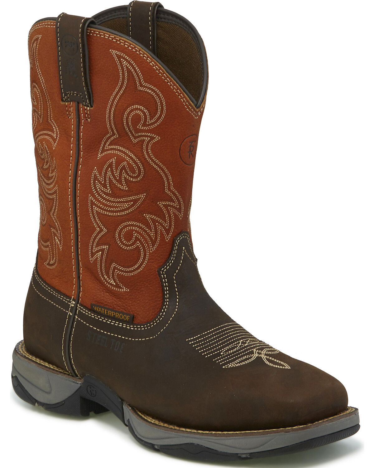 Image #1 - Tony Lama Men's Junction Waterproof Work Boots - Steel Toe, Brown, hi-res