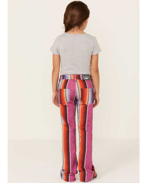 Ranch Dress'n Girls' Serape Stripe Stretch Super Flare Jean , Purple, hi-res