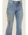 Image #2 - Idyllwind Women's Ellis Medium Wash Gypsy High Rise Faux Suede Embellished Bootcut Comfort Stretch Denim Jeans , Medium Wash, hi-res