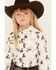 Image #2 - Wrangler Girls' Rodeo Long Sleeve Snap Western Shirt, White, hi-res