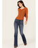 Image #1 - Idyllwind Women's Vistaview Medium Wash Embroidered Flare Stretch Denim Jeans, Medium Wash, hi-res