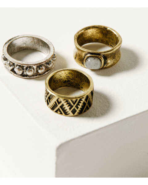 Image #2 - Shyanne Women's Sierra Winter Clustered Stone Ring Set - 5 Piece , Multi, hi-res